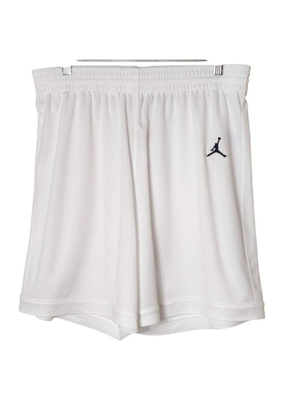 Jordan Mens L Basketball Shorts White Jumpman Logo Pockets Athletic Sport IO0322